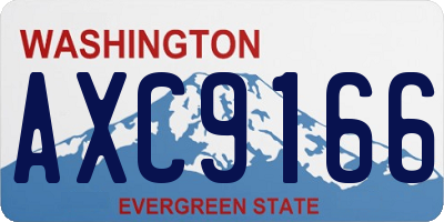 WA license plate AXC9166