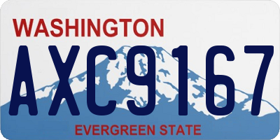 WA license plate AXC9167