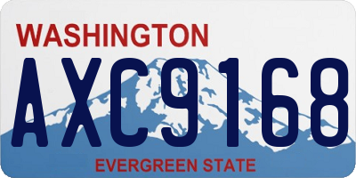 WA license plate AXC9168
