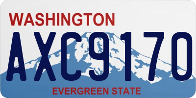 WA license plate AXC9170