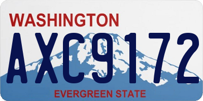WA license plate AXC9172