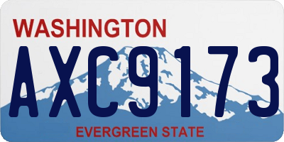 WA license plate AXC9173