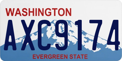 WA license plate AXC9174