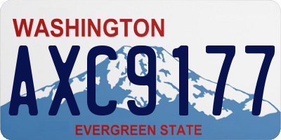 WA license plate AXC9177