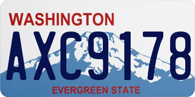 WA license plate AXC9178