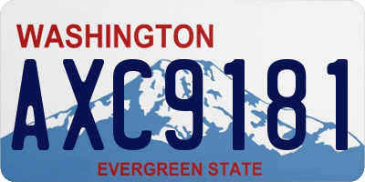 WA license plate AXC9181