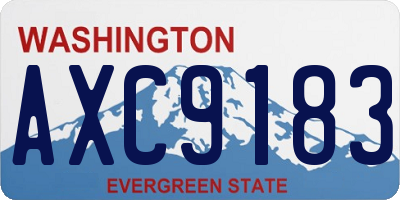 WA license plate AXC9183