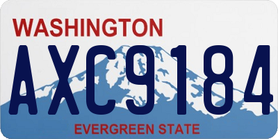 WA license plate AXC9184