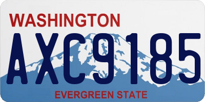 WA license plate AXC9185
