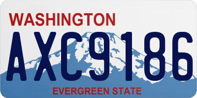 WA license plate AXC9186