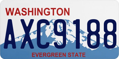 WA license plate AXC9188