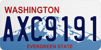 WA license plate AXC9191