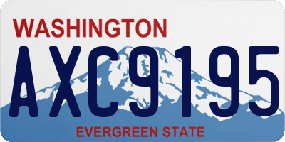 WA license plate AXC9195
