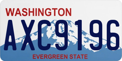 WA license plate AXC9196