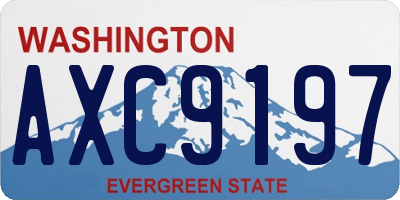 WA license plate AXC9197