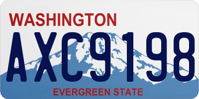 WA license plate AXC9198