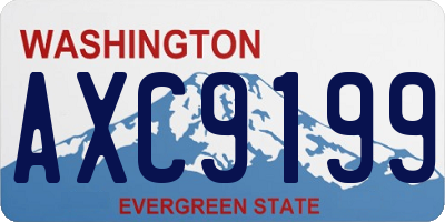 WA license plate AXC9199