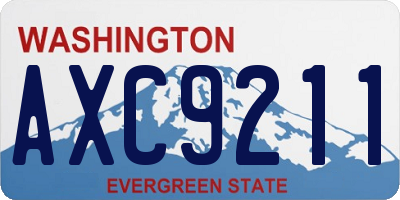 WA license plate AXC9211