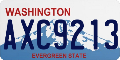 WA license plate AXC9213