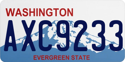 WA license plate AXC9233