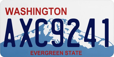 WA license plate AXC9241