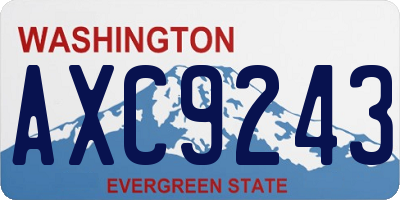 WA license plate AXC9243
