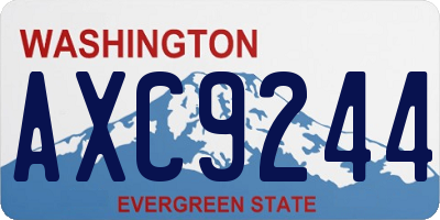 WA license plate AXC9244