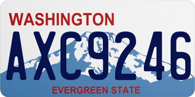 WA license plate AXC9246