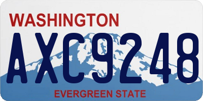 WA license plate AXC9248