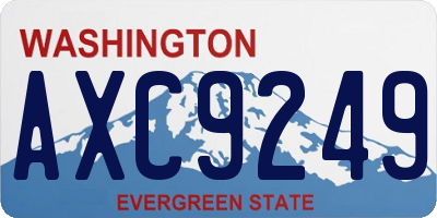 WA license plate AXC9249