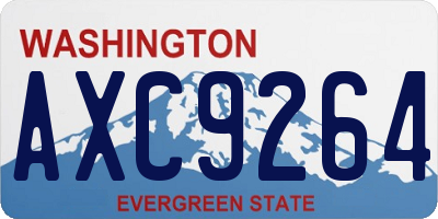 WA license plate AXC9264