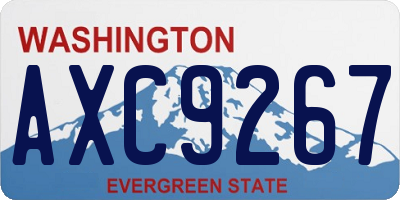 WA license plate AXC9267