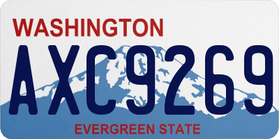 WA license plate AXC9269
