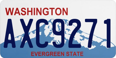 WA license plate AXC9271
