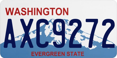 WA license plate AXC9272