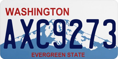 WA license plate AXC9273