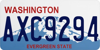 WA license plate AXC9294