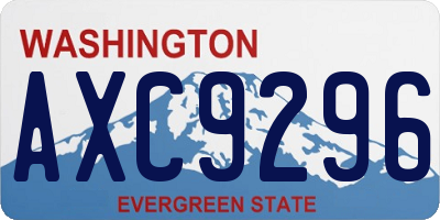 WA license plate AXC9296