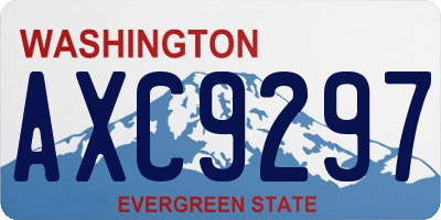WA license plate AXC9297
