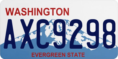 WA license plate AXC9298