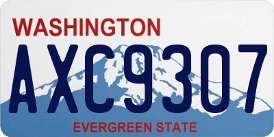 WA license plate AXC9307