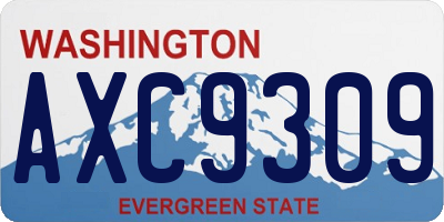 WA license plate AXC9309