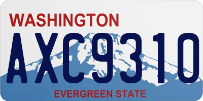 WA license plate AXC9310