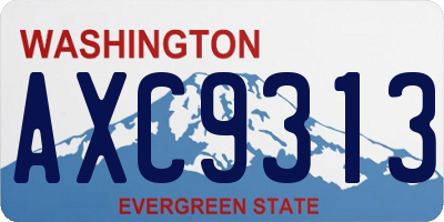 WA license plate AXC9313