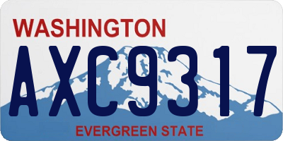 WA license plate AXC9317