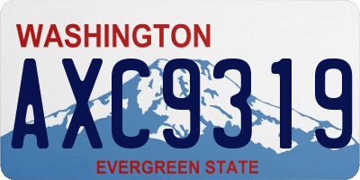 WA license plate AXC9319