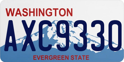 WA license plate AXC9330