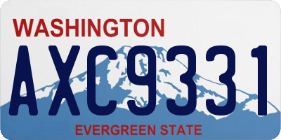 WA license plate AXC9331