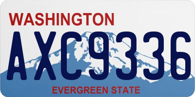 WA license plate AXC9336