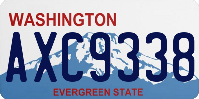 WA license plate AXC9338